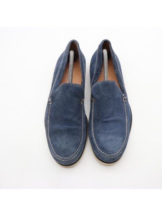 John Varvatos Men\'s 11 Blue Suede Slip On Loafers Hand Made in Italy Dress Shoes main image 5